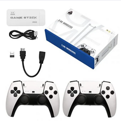 M15 Game Stick 4K Video Game Console Retro Classic Games 2.4G Double Wireless Controller for PS1/GBA/SNES